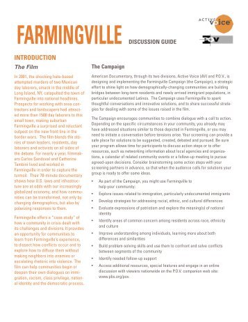 Download the Farmingville Discussion Guide - Active Voice