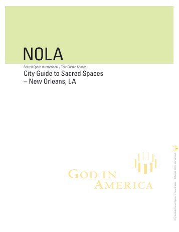 City Guide to Sacred Spaces â New Orleans, LA - PBS