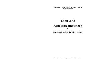 Lohn- und Arbeitsbedingungen der internationalen Textilarbeiter