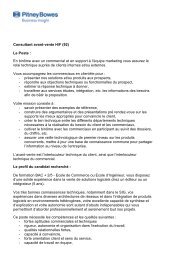 Description de poste consultant avant vente