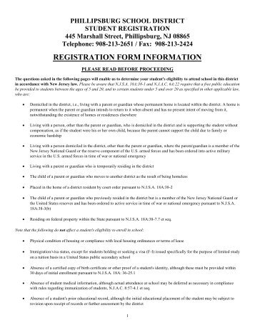 EC Registration Packet - Phillipsburg School District