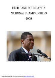 FIELD BAND FOUNDATION NATIONAL CHAMPIONSHIPS 2009