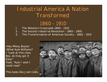 The Second Industrial Revolution Power Point Notes