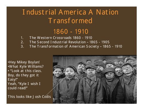 The Second Industrial Revolution Power Point Notes