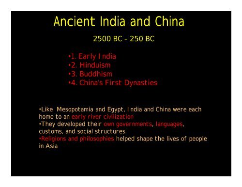 Ancient India and China