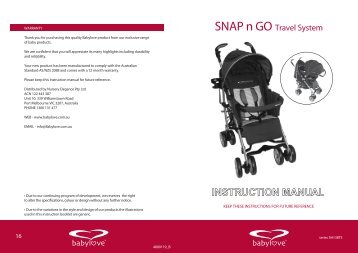 SNAP n GO Travel System - Babylove