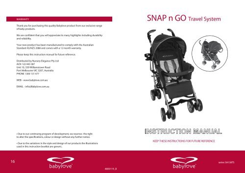 SNAP n GO Travel System - Babylove