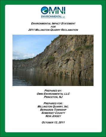 2011-10-13 Millington Quarry Reclamation EIS FINAL - Bernards ...