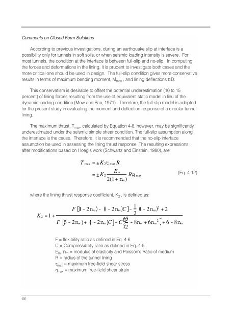 Seismic Design of Tunnels - Parsons Brinckerhoff