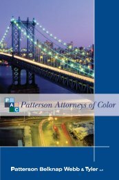 Patterson Attorneys of Color Brochure 2010 - Patterson Belknap ...