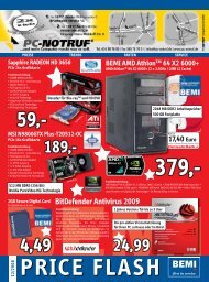 BEMI Computer Marketing GmbH Price Flash 12/2008 - PC-Notruf