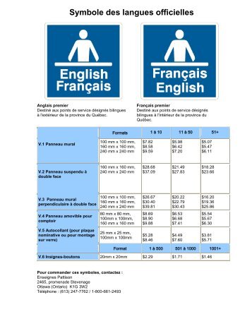 Symbole des langues officielles