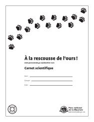 Carnet scientifique - Version PDF (339 ko) - Parcs Canada