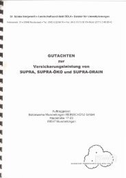 GUTACHTEN zur Versickerungsleistung von SUPRA ... - Diephaus