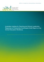 Australian Institute for Teaching and School Leadership (AITSL)