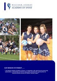 Western Sydney Academy of Sport Inc (PDF - 222 Kb)