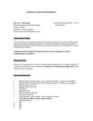 SYLLABUS FOR DRAWING I/Phoenix College 2012