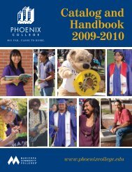 Phoenix College Catalog 2009-10