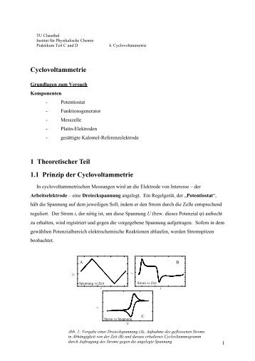 Cyclovoltammetrie - Institut fÃ¼r Physikalische Chemie