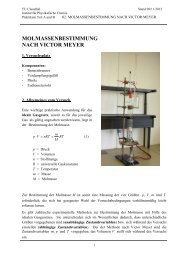 molmassenbestimmung nach victor meyer - Institut fÃ¼r Physikalische ...