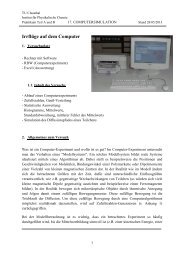 Computersimulation - Institut fÃ¼r Physikalische Chemie