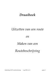 Draaiboek Uitzetten van een route en Maken van een ...