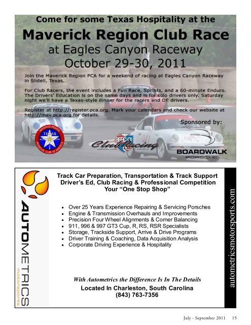 PCA Club Racing Newsletter - Porsche Club of America