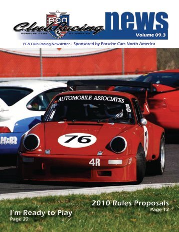 2010 Rules Proposals I'm Ready to Play - Porsche Club of America