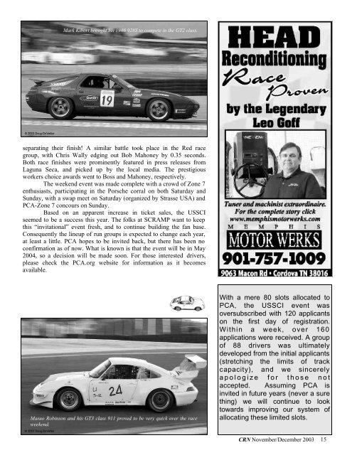 Sponsored by Porsche Cars North America - Porsche Club of America