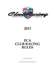 2013 PCA CLUB RACING RULES - Porsche Club of America