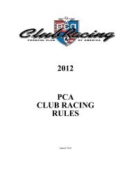 2012 PCA CLUB RACING RULES - Porsche Club of America