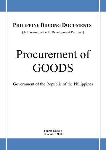 Philippine Bidding Documents - pcaarrd