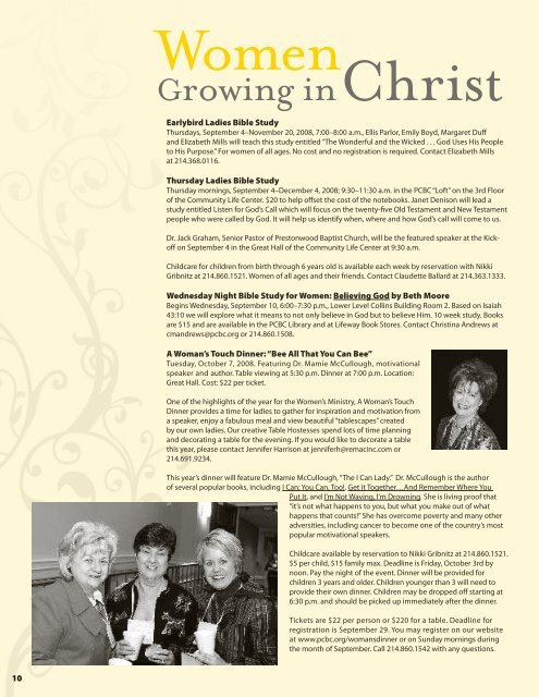 Helping People Follow Jesus â¢ pcbc.org - Park Cities Baptist Church