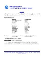 May 15, 2007 Meeting Minutes - Pinellas County Construction ...