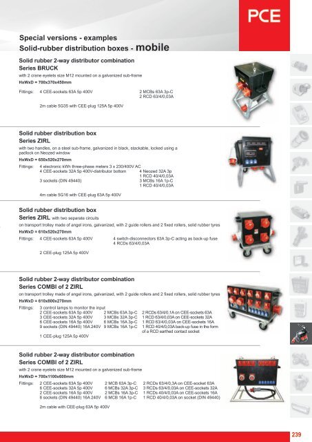 Distribution boxes - Mobile - pc electric