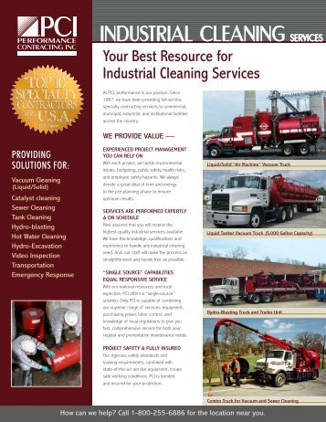 Industrial Cleaning.pdf - Performance Contracting Inc.