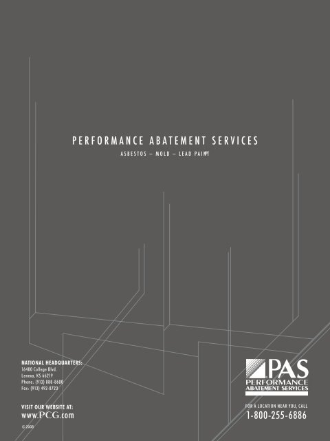 performance abatement services - Performance Contracting Inc.