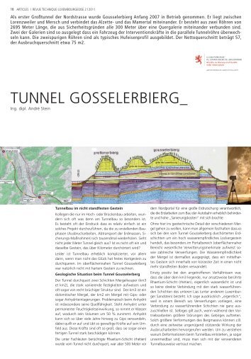 tunnel gosselerbierg - Administration des Ponts et ChaussÃ©es