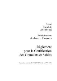 Certification Granulats - Administration des Ponts et ChaussÃ©es