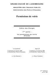 Cahier des Charges - 1er partie: Les permissions de voirie directes