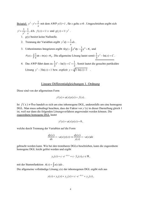 Differentialgleichungen