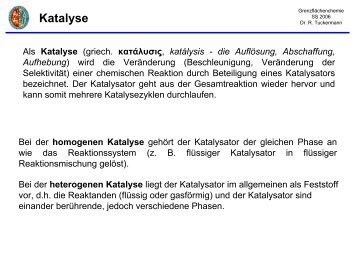 Heterogene Katalyse