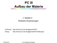 PC III Aufbau der Materie