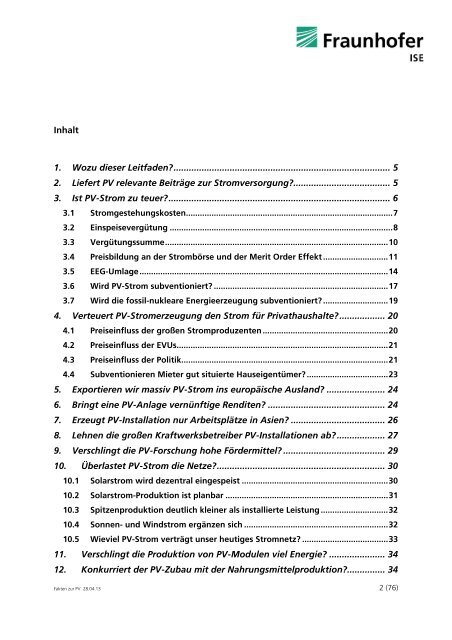 Aktuelle Fakten zur Photovoltaik in Deutschland