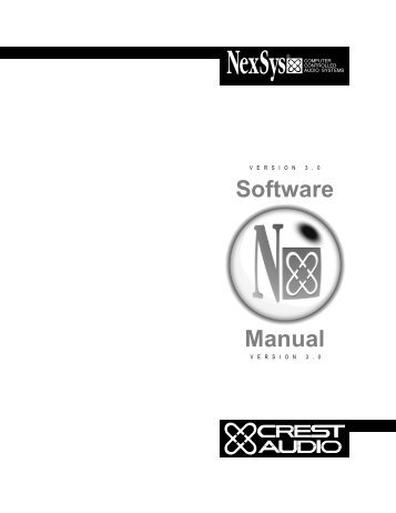 Software Manual - Crest Audio