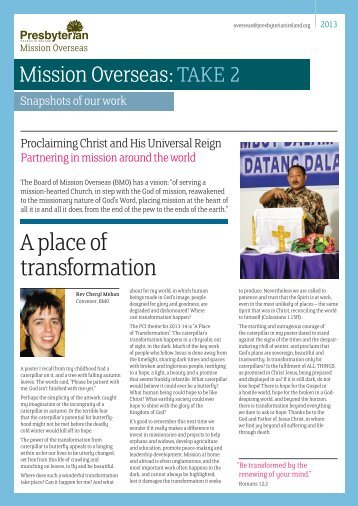 'TAKE 2' 2013 (7.7Mb pdf) - Board of Mission Overseas