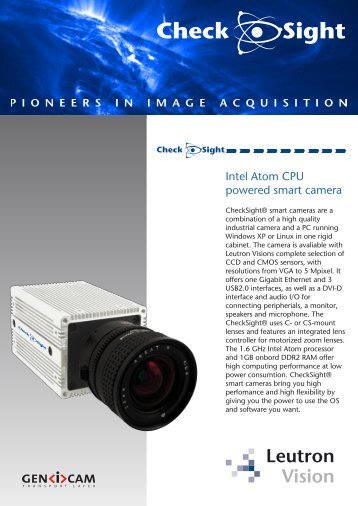 Intel Atom CPU powered smart camera