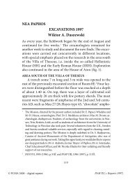 NEA PAPHOS EXCAVATIONS 1997 Wiktor A. Daszewski