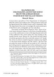 NEA PAPHOS 1994 STRATIGRAPHY AND POTTERY SURVEY ...