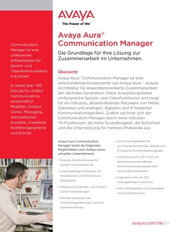 Avaya AuraÂ® Communication Manager